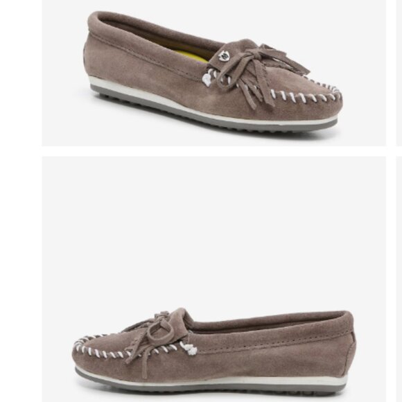 Minnetonka | Kilty Plus Moccasin Grey Suede | Size‎ 9 Women's - Picture 12 of 16